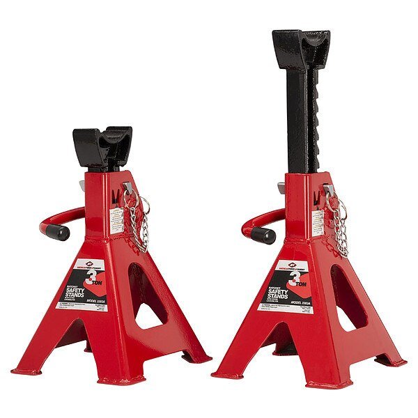 Jack Stand, Heavy Duty, Ratchet, 3 ton, PR, American Forge & Foundry, Mfr#: 3303A