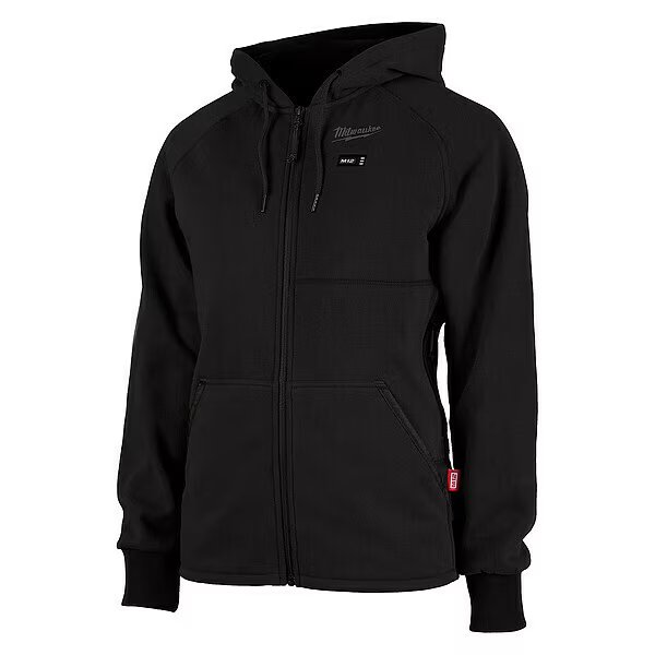 Women's Heated Hoodie, 336-21, 3 Settings, 8 hr Time, Zipper Closure, Black, Size XS