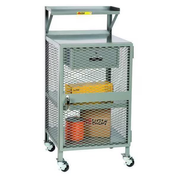 Shop Desk, 36in.Wx24in. Dx52in. H, Gray, Little Giant, Mfr#: PSX-2436-3RBKDR