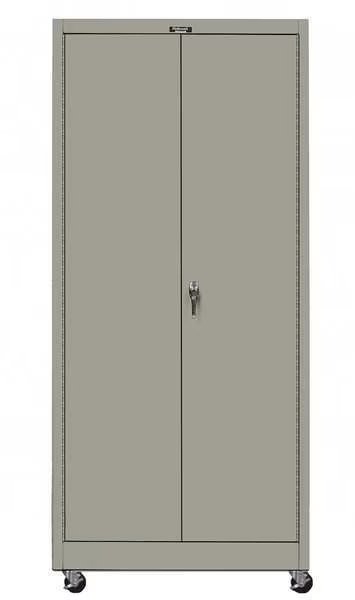 Solid Door Storage Cabinet, 48 in W, 72 in H, 24 in D, Dark Gray, Hallowell, Mfr#: 425S24MA-HG
