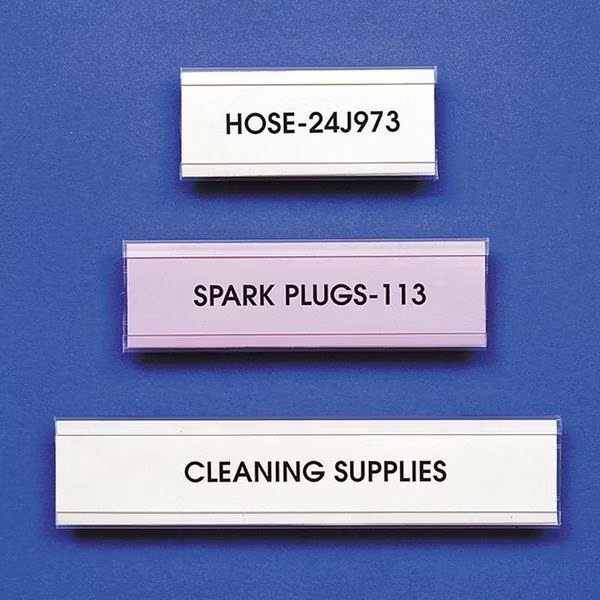 Label Holder, C Design, 1INX3IN, adhs, PK25, Aigner Index, Mfr#: PC103