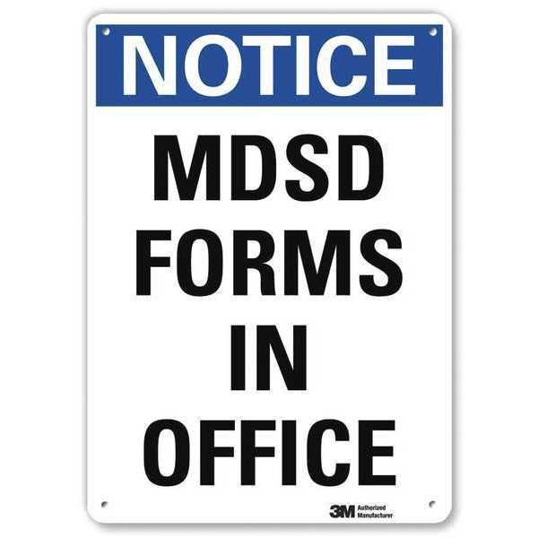 Notice Sign, 14 in x 10 in, Aluminum, Lyle, Mfr#: U5-1329-NA_10x14