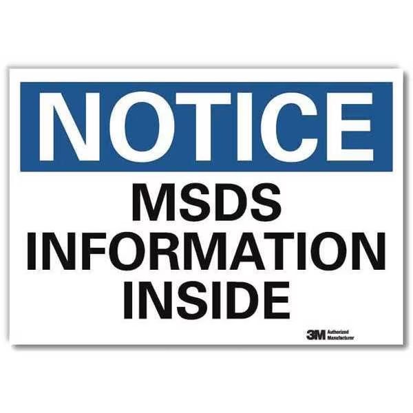 Notice Sign, 5 in Height, 7 in Width, Reflective Sheeting, Horizontal Rectangle, English, Lyle, Mfr#: U5-1330-RD_7X5