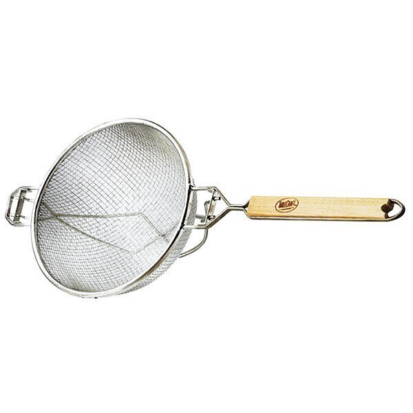 Reinforced Strainer, Tin/Wood, 10.1