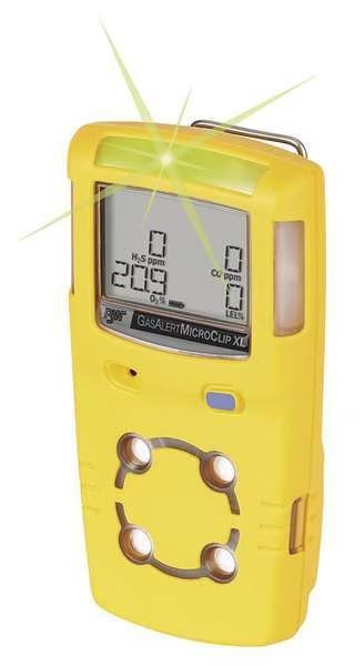 Multi-Gas Detector, 18 hr Battery Life, Yellow, Honeywell, Mfr#: MCXL-XWHM-Y-NA
