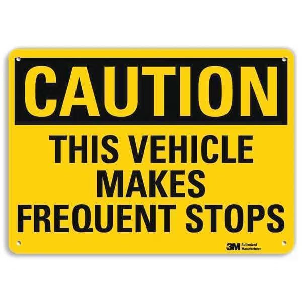 Caution Sign, 7 in H, 10 in W, Aluminum, Vertical Rectangle, English, U4-1724-NA_10x7, Lyle, Mfr#: U4-1724-NA_10x7