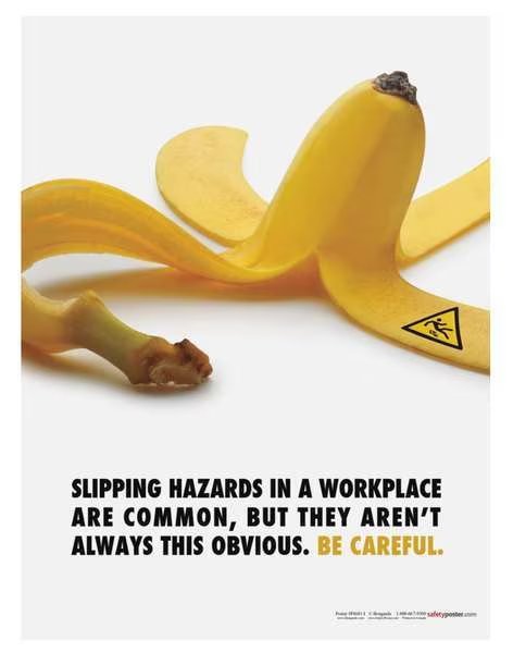 Safety Poster, Slipping Hazards In A, ENG, Safetyposter.Com, Mfr#: P4681