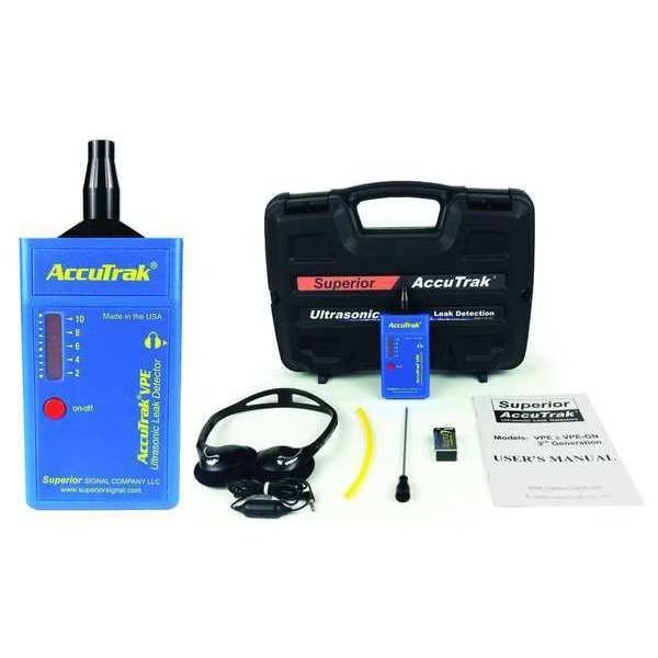 Ultrasonic Leak Detector, AC Frequency Response: 36 KHz to 42 KHz, Superior Accutrak, Mfr#: VPE