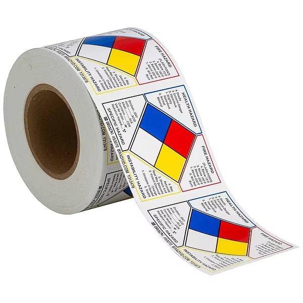 Label, PSVinyl, 4in.Hx4in.W, 500 Labels, Brady, Mfr#: 53070