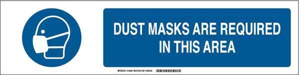 Slider Insert, Dust Masks Required, 6 in H, Brady, Mfr#: 140803