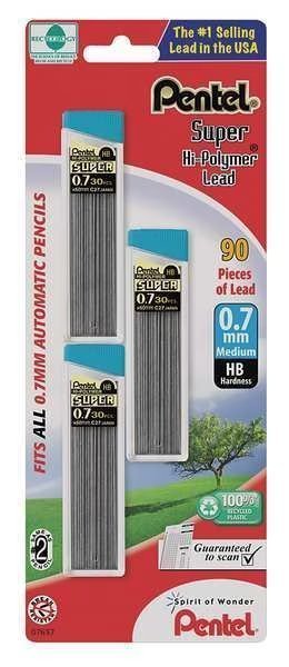 Lead Refill, 0.7mm, PK90, Pentel, Mfr#: PENC27BPHB3K6