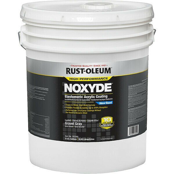 Elastomeric Acrylic Coating, Gravel Gray, Rust-Oleum, Mfr#: 283095