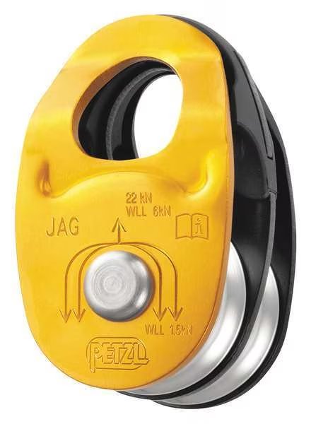 Pulley with Fixed Point, 4946 lb., Gold, Petzl, Mfr#: P45