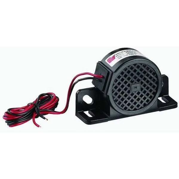 Back Up Alarm, 102dB, 12 to 24VDC, Black, Federal Signal, Mfr#: 210240-W