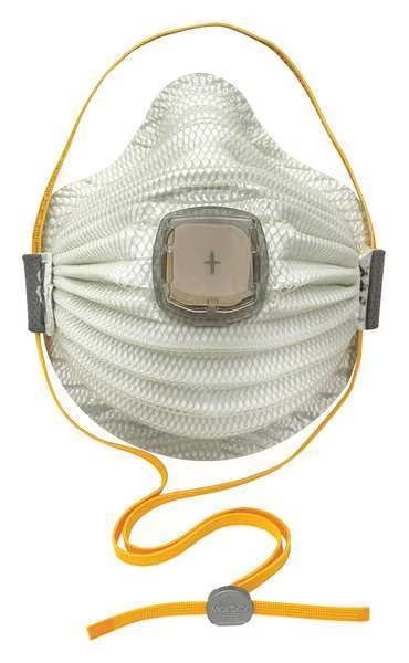 N100 Disposable Respirator w/ Valve, M/L, White, PK5, Moldex, Mfr#: 4700N100