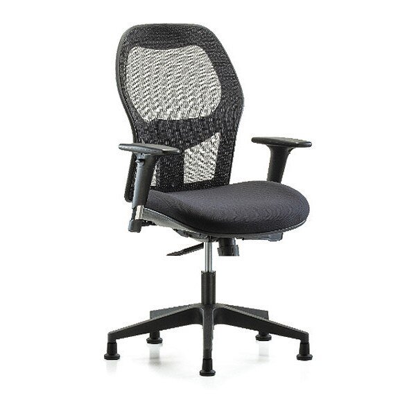 Mesh Desk Chair, 19" to 23", Adjustable Arms, Blue Ridge Ergonomics, Mfr#: BR-EXE-MDHCH-RG-H0-A1-RG