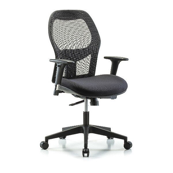 Mesh Desk Chair, 19" to 23", Adjustable Arms, Blue Ridge Ergonomics, Mfr#: BR-EXE-MDHCH-RG-H0-A1-RC