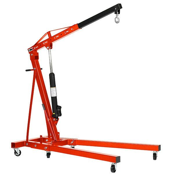 Engine Crane, Steel, Hydraulic Pump, 2 ton, American Forge & Foundry, Mfr#: 3583