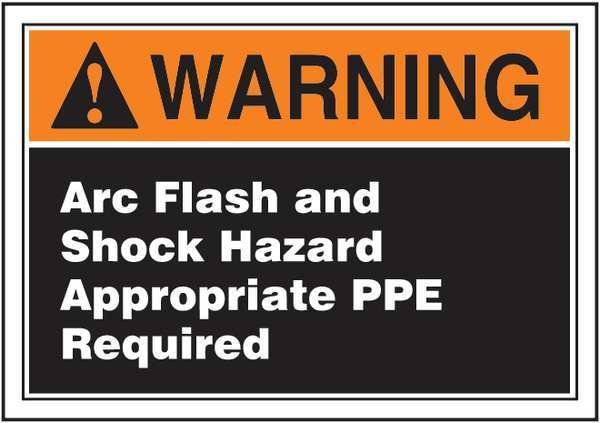 Label, 3-1/2x5, Warning Arc Flash and, LELC376, Accuform, Mfr#: LELC376