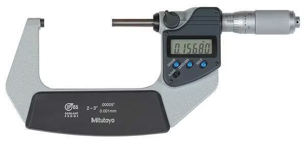 Mic, 2 to 3/50.876.2mm, Ratchet, NIST, Case, Mitutoyo, Mfr#: 293-346-30CAL