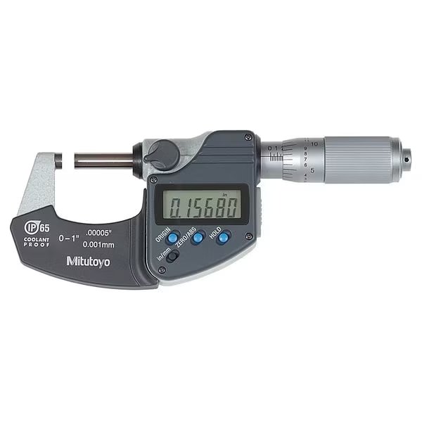 Mic, 0 to 1/0 to 25.4mm, Friction, NIST, Case, Mitutoyo, Mfr#: 293-335-30CAL