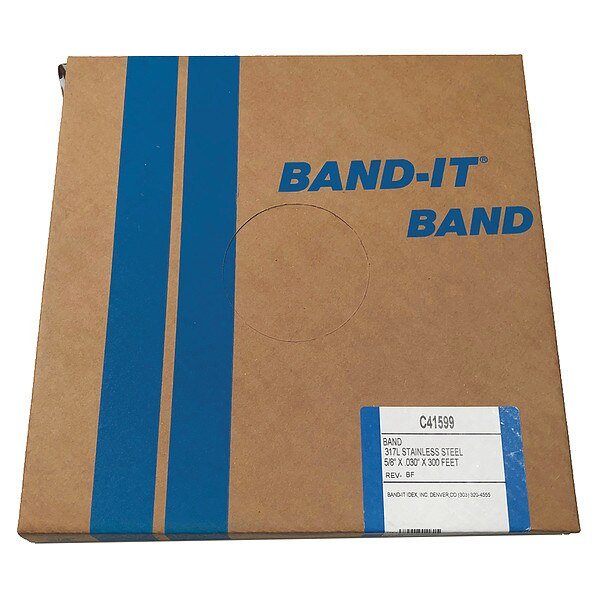Band, 317L 1/4H Ss, 5/8 X 0.030 X 300ft, Band-It, Mfr#: C41599