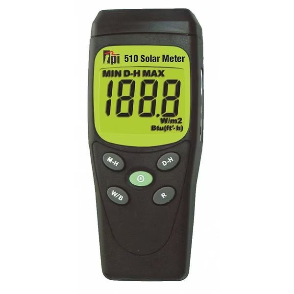 Solar Power Test Meter, LCD, 3 yr, Warr, Test Products International, Mfr#: 510