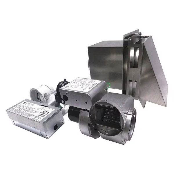 Gas Heater Vent System, 120, Aluminized Steel, 8 in H., Tjernlund Products, Mfr#: GPAK1