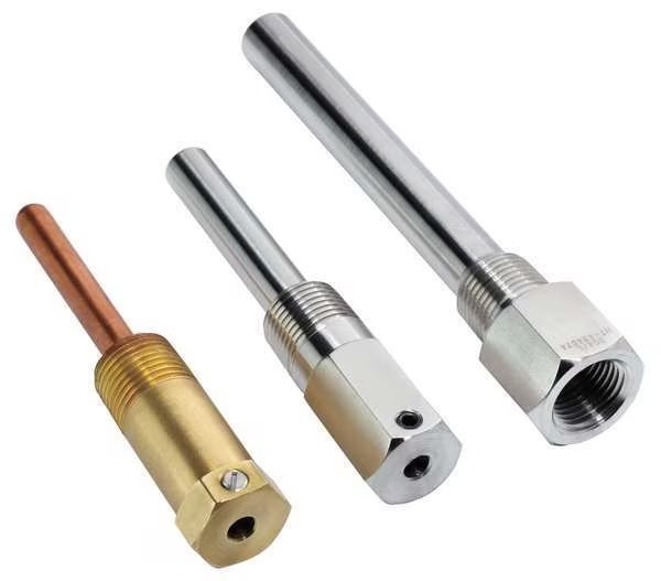 Immersion Well, 1/2In NPT, Bulb Dia 3/8In, Johnson Controls, Mfr#: TE-6300W-101