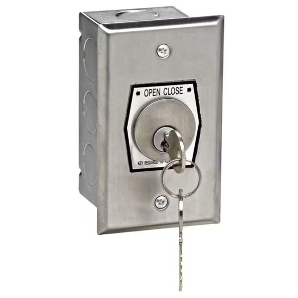 Keyswitch, SS, 2 Buttons, Nema 1, American Garage Door Supply, Mfr#: HBF-1