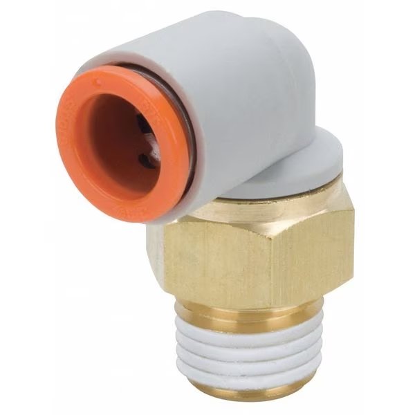 Union Elbow, 90 Deg, 3/8 in, TubexMale BSPT, Smc, Mfr#: KQ2L11-04AS