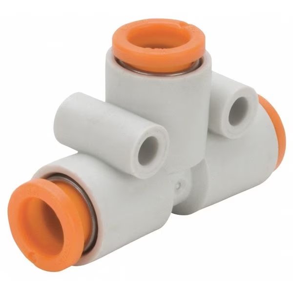 Union Tee, 1/8 in., TubexTube, Smc, Mfr#: KQ2T01-00A