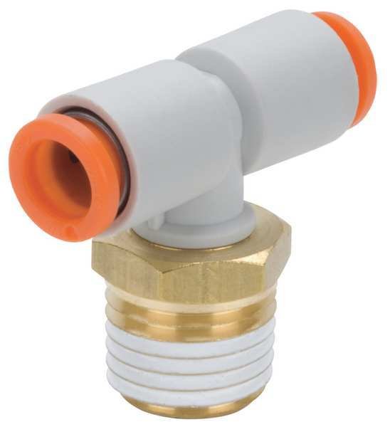Male Branch Tee, 1/4 in., TubexMNPT, Smc, Mfr#: KQ2T07-34AS