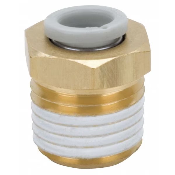 Male Adapter, 10mm, TubexMale BSPT, Smc, Mfr#: KQ2H10-02AS