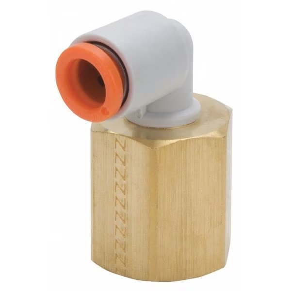 Female Elbow, 90 Deg, 12mm, TubexFemaleBSPT, Smc, Mfr#: KQ2LF12-04A