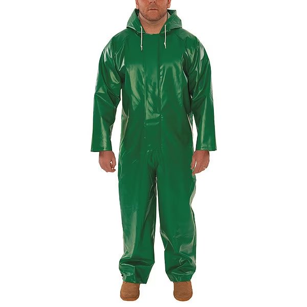 Safetyflex FR Coverall Rain Suit, Green, M, Tingley, Mfr#: V41108