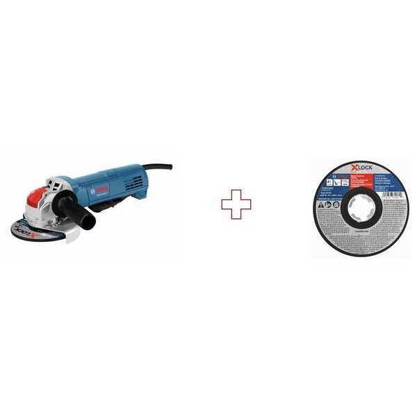 Angle Grinder, 10 A, 11,000 RPM, Bosch, Mfr#: GWX10-45DE/TCWX1S450