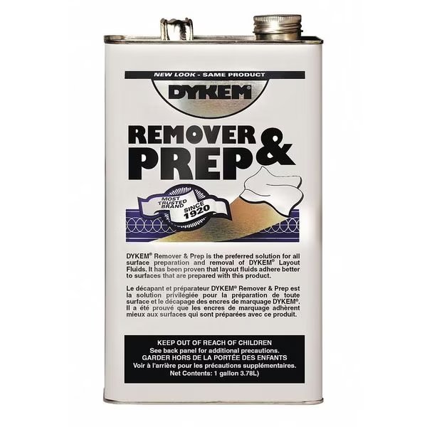 Layout Fluid Remover, 1 gal., Dykem, Mfr#: 82738