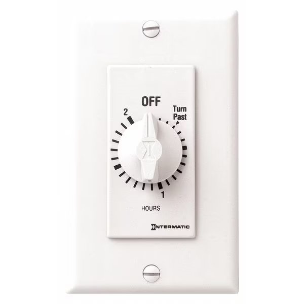 Timer, Spring Wound, 2 Hr, SPST, Intermatic, Mfr#: FD2HW
