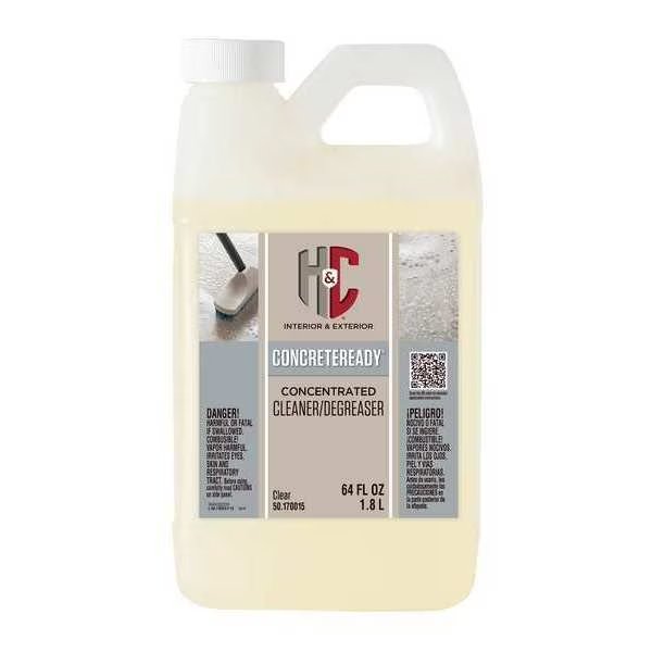 0.5 gal Cleaner Degreaser, Invisible Finish, Clear, Solvent Base, H&C, Mfr#: 50.170015-15