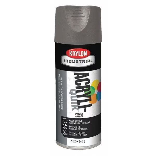 Stone Gray, Flat Finish, 12 oz., Krylon Industrial, Mfr#: K01605A07