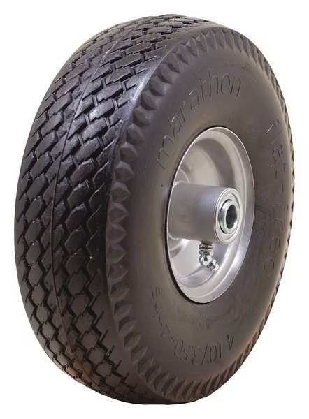 Flat Free Wheel, Polyurethane, 300 lb, Gray, Marastar, Mfr#: 00014
