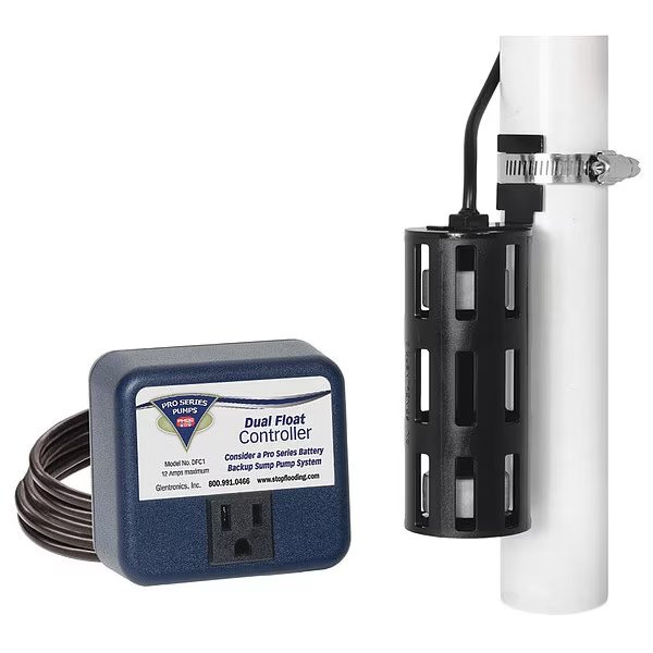 NO Caged Dual Micro-reed Automatic Float Switch 120VAC, Phcc Pro Series, Mfr#: DFC1