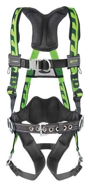 Full Body Harness, L/XL, Polyester, Honeywell Miller, Mfr#: ACF-QCBDPUG