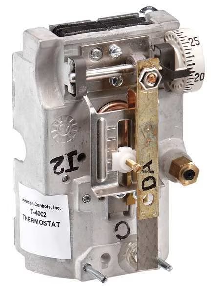 Pneumatic Thermostat, Single Temperature, Heating and Cooling, 2 Pipe, Johnson Controls, Mfr#: T-4002-9012