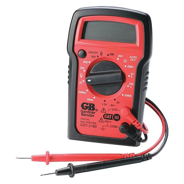 Digital Multimeter, 4 Func., 14 Range, Gardner Bender, Mfr#: GDT-3190