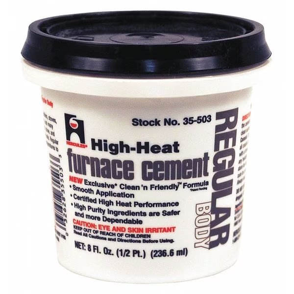 Furnace Cement, High Temperature, 1/2 pt., Hercules, Mfr#: 35503