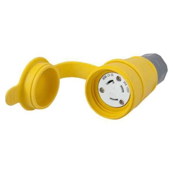 30A Watertight Locking Connector 2P 3W 125VAC L5-30R, Hubbell, Mfr#: HBL29W47