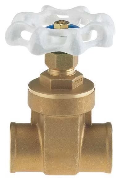 Gate Valve, 1 In., Solder, Low Lead Brass, Milwaukee Valve, Mfr#: UP668 1