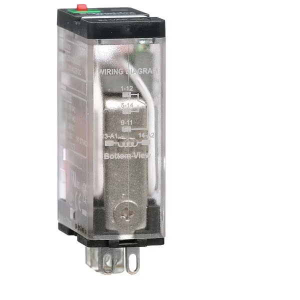 General Purpose Relay, 24V AC Coil Volts, Square, 5 Pin, SPDT, Schneider Electric, Mfr#: 781XAXRM4L-24A